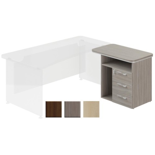 Přístavný kontejner ke kancelářským stolům WELS - rozměr 90x55 cm   pravý - 102302 - centrální zámek 