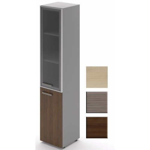 Kancelářská skříň policová kombinovaná WELS - výška 196,5 cm - pravá  - 104551