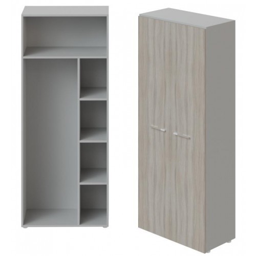 Šatní  skříň WELS s 5 policemi , výsuvná tyč - výška 196,5 cm  - hloubka 42 cm - 104001