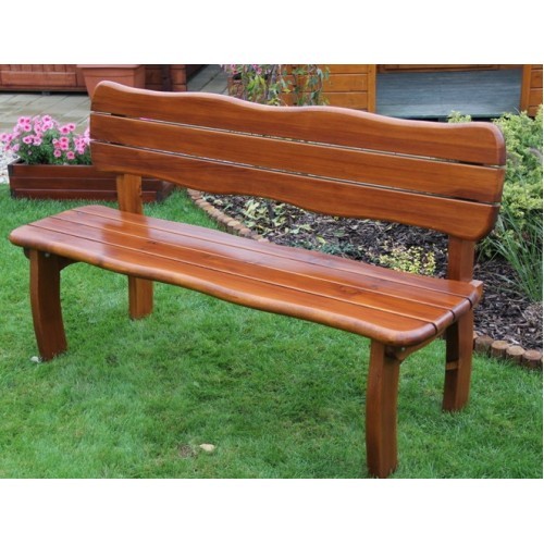 Dřevěná zahradní lavice LORETA  s opěradlem