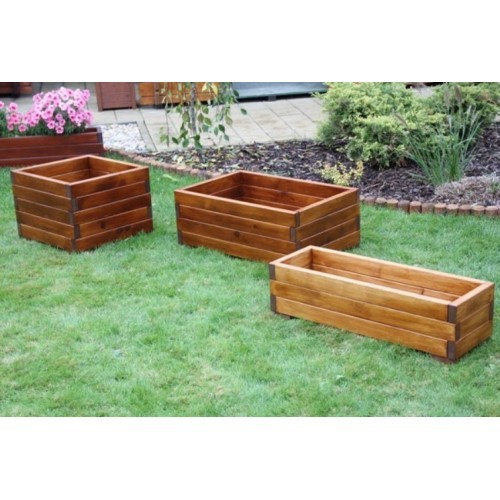 Dřevěný zahradní květináč velký - 75x45 cm 