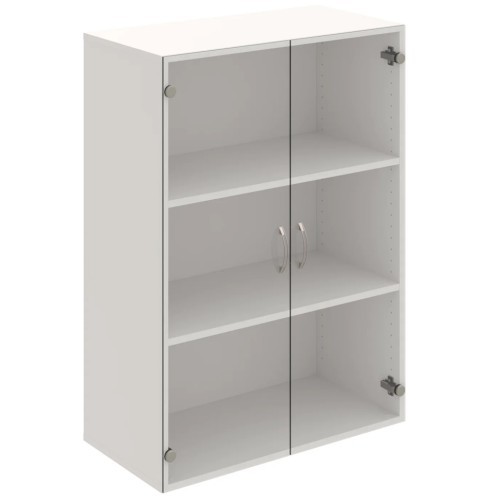 Policová skříň s dveřmi sklo DRIVE D38004 - výška 111 cm - šířka 80 cm 