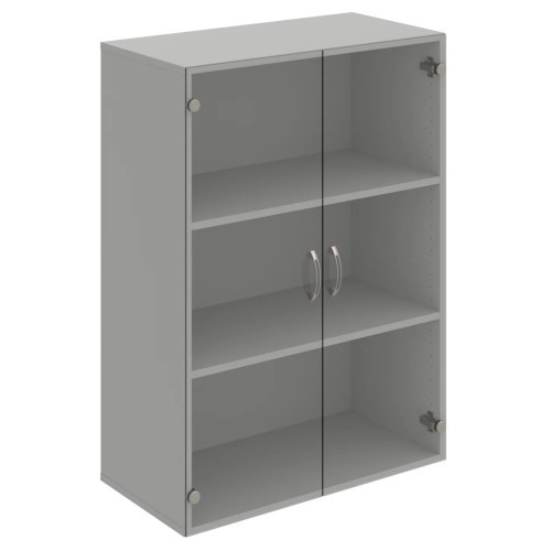 Policová skříň s dveřmi sklo DRIVE D38004 - výška 111 cm - šířka 80 cm 