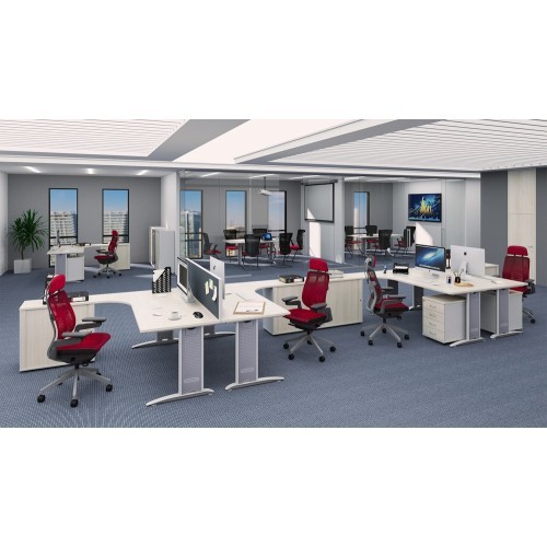 Rohový kancelářský stůl OFFICE GATE GEV60L ergo  - rozměr 160x120 cm - levý