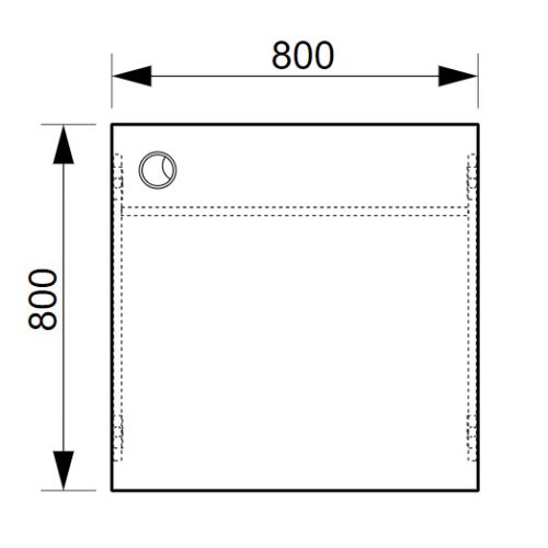 Kancelářský stůl OFFICE GATE GS800 - rozměr 80x80 cm 