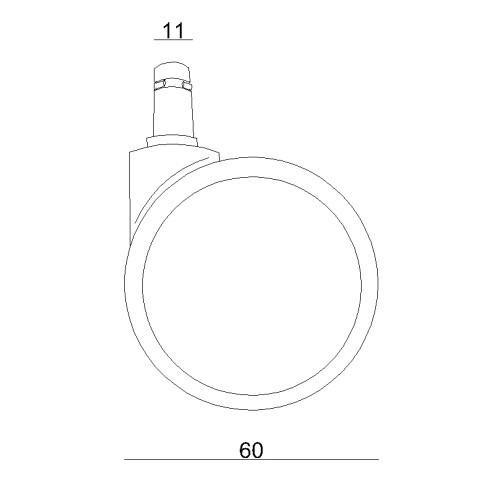 Náhradní kolečka kancelářské židle CT60272 - sada 5 ks - na měkké podlahy