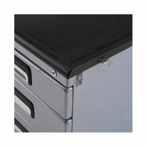 Mobilní kovový kontejner Uni-Q  325S - 4zásuvkový - stříbrný