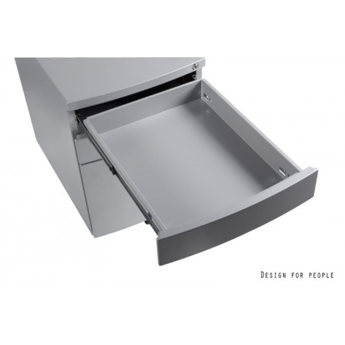 Mobilní kovový kontejner Uni-Q RP04B -  4zásuvkový - černý