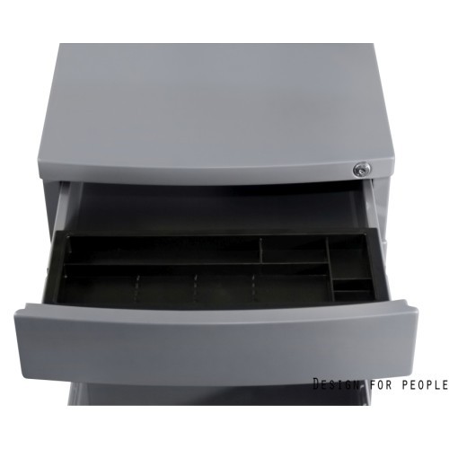 Mobilní kovový kontejner Uni-Q  RPH01W - 3zásuvkový - bílý