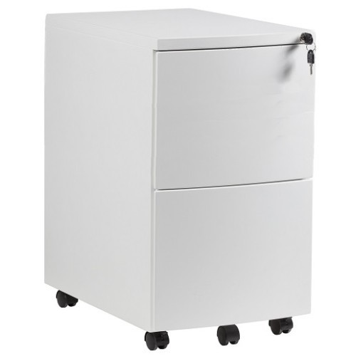 Mobilní kovový kontejner Uni-Q  RPH02W - 2 zásuvkový - bílý