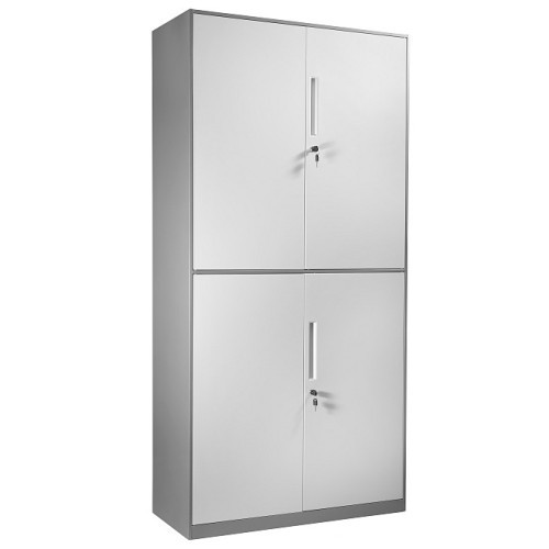 Kovová skříň dělěná XD - šedá/bíllá - rozměr 185x90 cm 