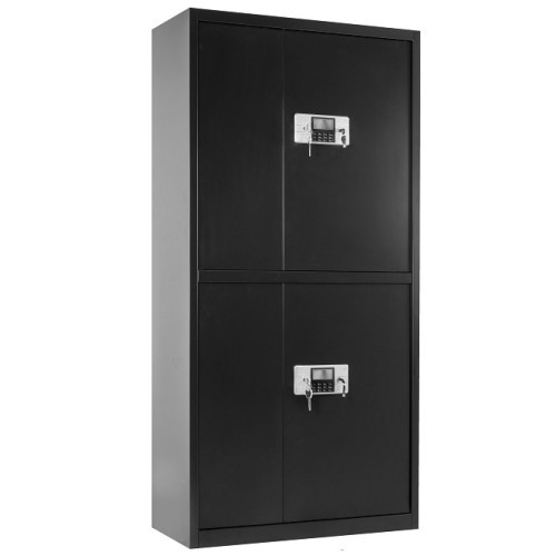 Kovová skříň s elektronickým zámkem XD032 - černá - rozměr 185x90 cm 