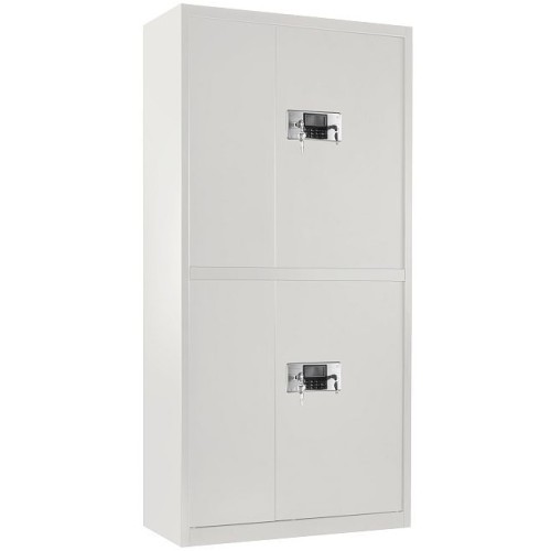 Kovová skříň s elektronickým zámkem XD032 - bílá - rozměr 185x90 cm 