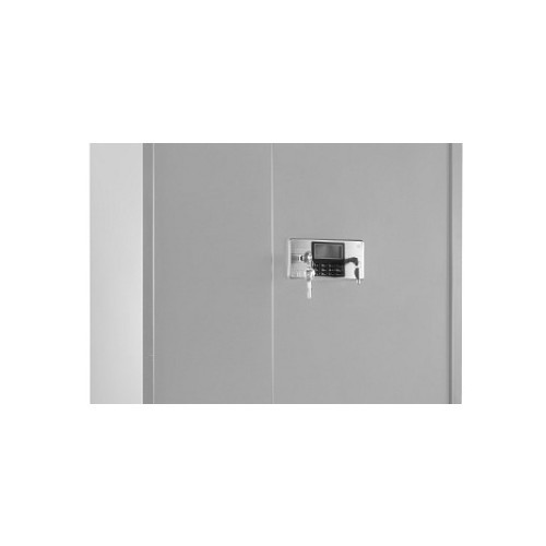 Kovová skříň  s elektronickým zámkem XD034 - šedá - rozměr 185x90 cm 