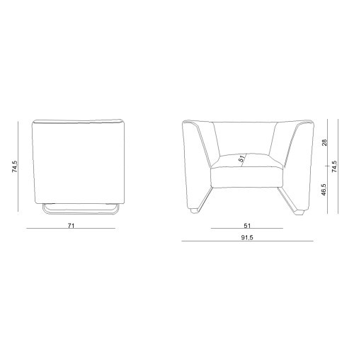 Křeslo ANGELES - nosnost 130 kg 
