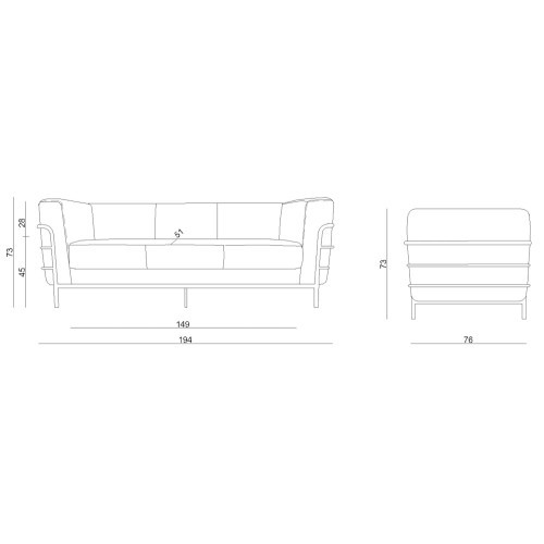 Pohovka ARMO - délka 194 cm 