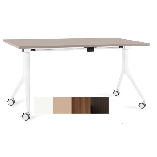 Mobilní skládací kancelářský stůl CARL - podnož bílá - rozměr 180x80 cm 