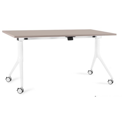 Mobilní skládací kancelářský stůl CARL - podnož bílá - rozměr 180x80 cm 