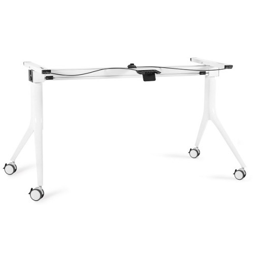 Mobilní skládací kancelářský stůl CARL - podnož bílá - rozměr 180x80 cm 