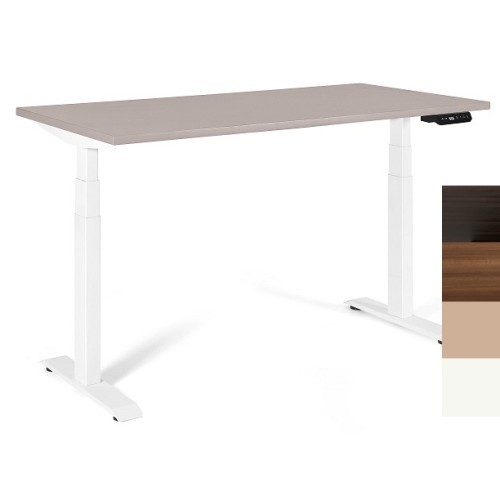 Elektricky výškově nastavitelný stůl GROW - podnož bílá - rozměr 160x70 cm 