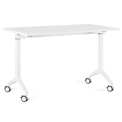 Mobilní skládací kancelářský stůl YUMI S - podnož bílá - rozměr 120x70 cm 