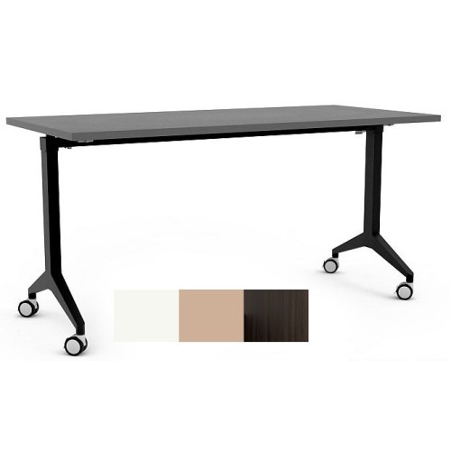 Mobilní skládací kancelářský stůl YUMI S - podnož černá - rozměr 150x70 cm 