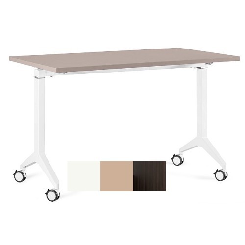 Mobilní skládací kancelářský stůl YUMI S - podnož bílá - rozměr 120x70 cm 