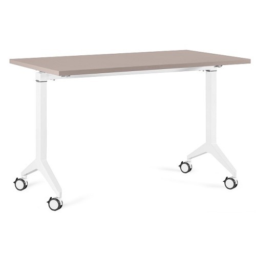 Mobilní skládací kancelářský stůl YUMI S - podnož bílá - rozměr 120x70 cm 