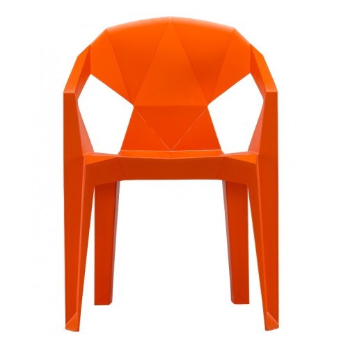 Plastová židle MUZE - oranžová
