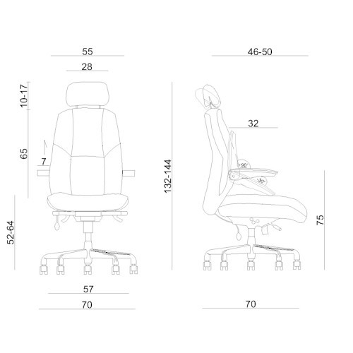 Kancelářské křeslo ATLAS - nosnost 130 kg 