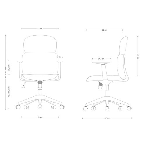 Kancelářské křeslo BONUS Black - nosnost 130 kg 