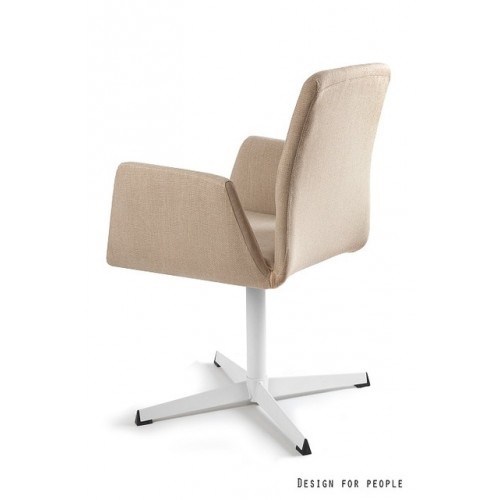 Otočné jednací křeslo BRAVA - béžové - nosnost 130 kg 