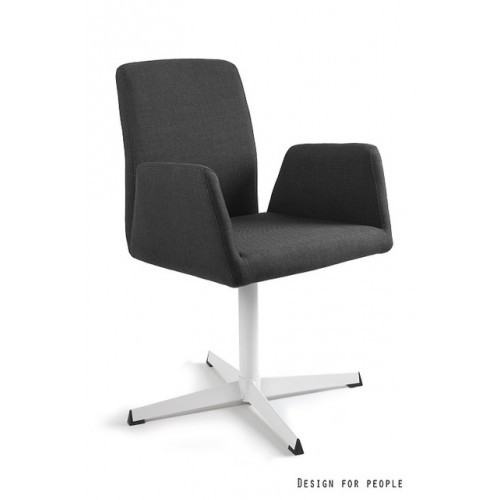 Otočné jednací křeslo BRAVA - černé - nosnost 130 kg 