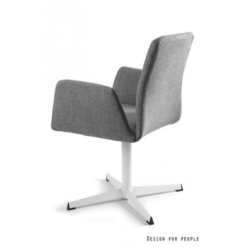 Otočné jednací křeslo BRAVA - šedé - nosnost 130 kg