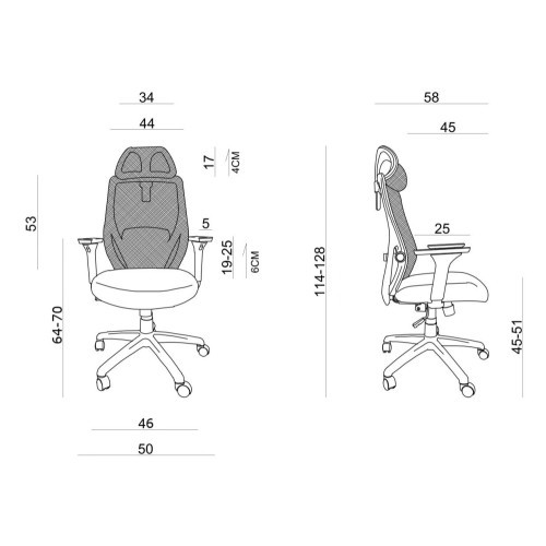 Kancelářské křeslo CHESTER - nosnost 130 kg 