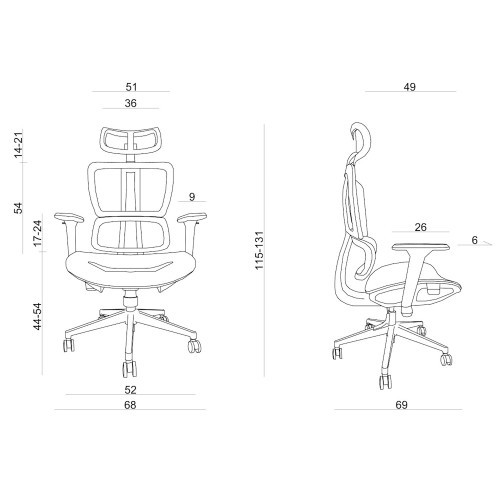 Kancelářské křeslo DEAL - nosnost 130 kg 