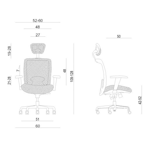 Kancelářské křeslo EXPANDER - barva šedá - nosnost 130 kg 