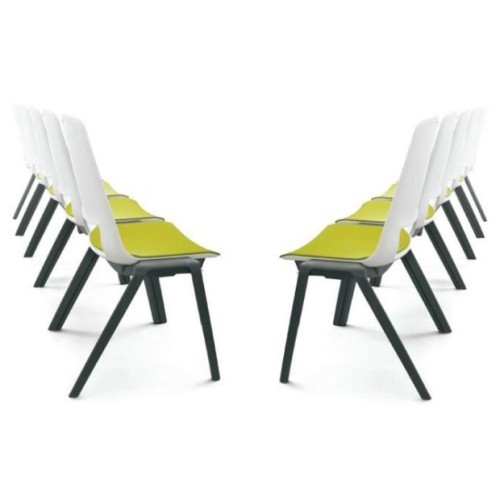 Stohovatelná plastová židle FILA  - mango - nosnost 130 kg 