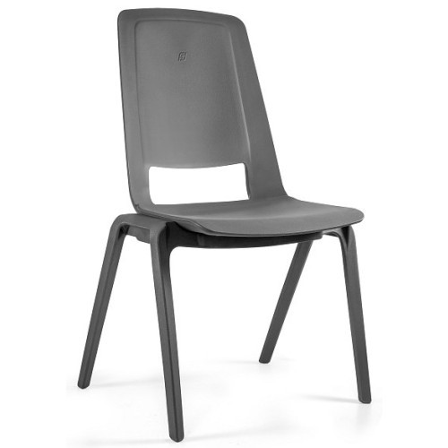 Stohovatelná plastová židle FILA  - šedá - nosnost 130 kg 