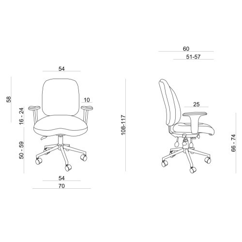 Kancelářské křeslo LIDER - nosnost 150 kg - 24 hod provoz 