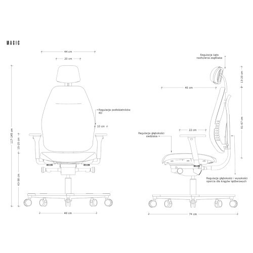 Kancelářské křeslo MAGIC - nosnost 130 kg 