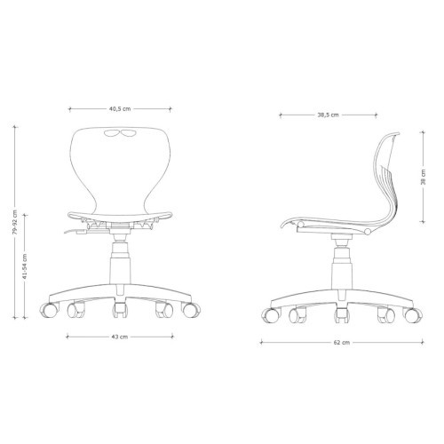 Kancelářská židlle MATA SWIVEL- barva modrá - nosnost 130 kg 