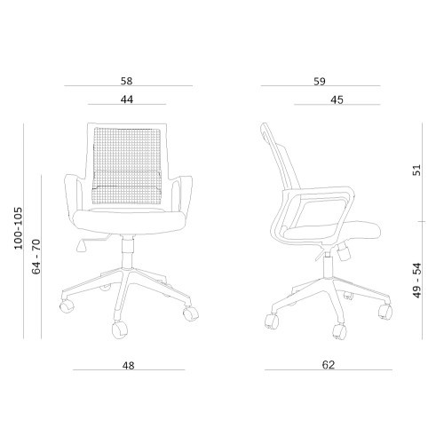 Kancelářská židle PLAY - nosnost 130 kg 
