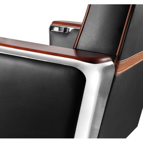 Kožené křeslo REGENT s podhlavníkem - nosnost 130 kg - bílé