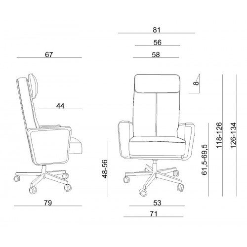 Kožené křeslo REGENT s podhlavníkem - nosnost 130 kg - bílé
