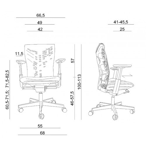 Kancelářské křeslo REYA BLACK 