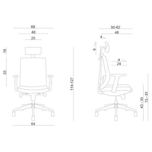Kancelářské křeslo SCOPE - nosnost 130 kg 