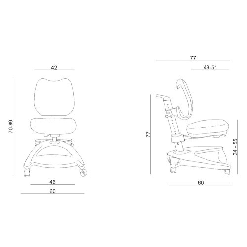 Dětská rostoucí židle SNOOPY - modrá - nosnost 100 kg - 4-14 let 