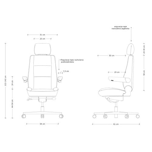 Kancelářské křeslo TORMENTA - 24/7 - nosnost 200 kg 