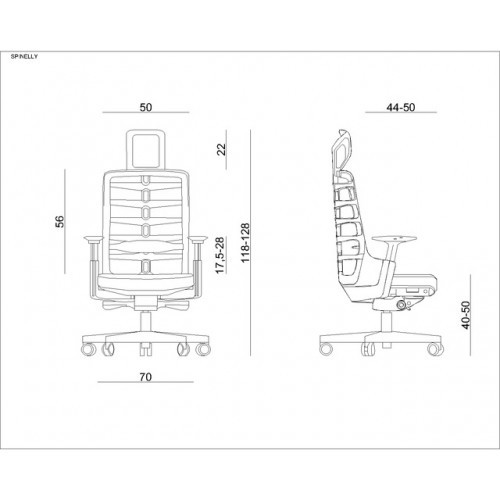 Kancelářské křeslo SPINELLY BLACK - nosnost 130 kg -výběr barev